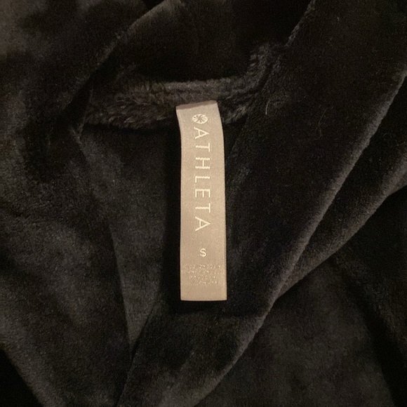Athleta S Black Double Cozy Karma Funnel Neck Pullover Sweatshirt Women's Small - Picture 4 of 5